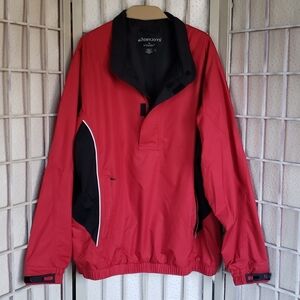 Dry Joy 1/2 zip red golf lightweight  jacket 100% nylon  mens size L